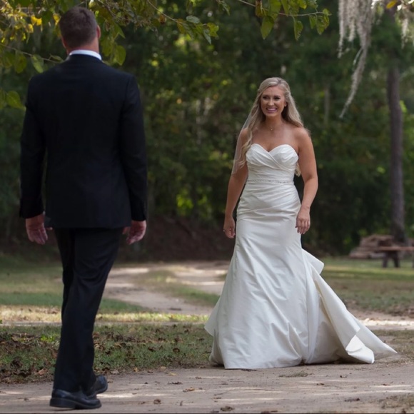 Blush by Hayley Paige Daffodil Ivory Dress Size 12 - Picture 4 of 6